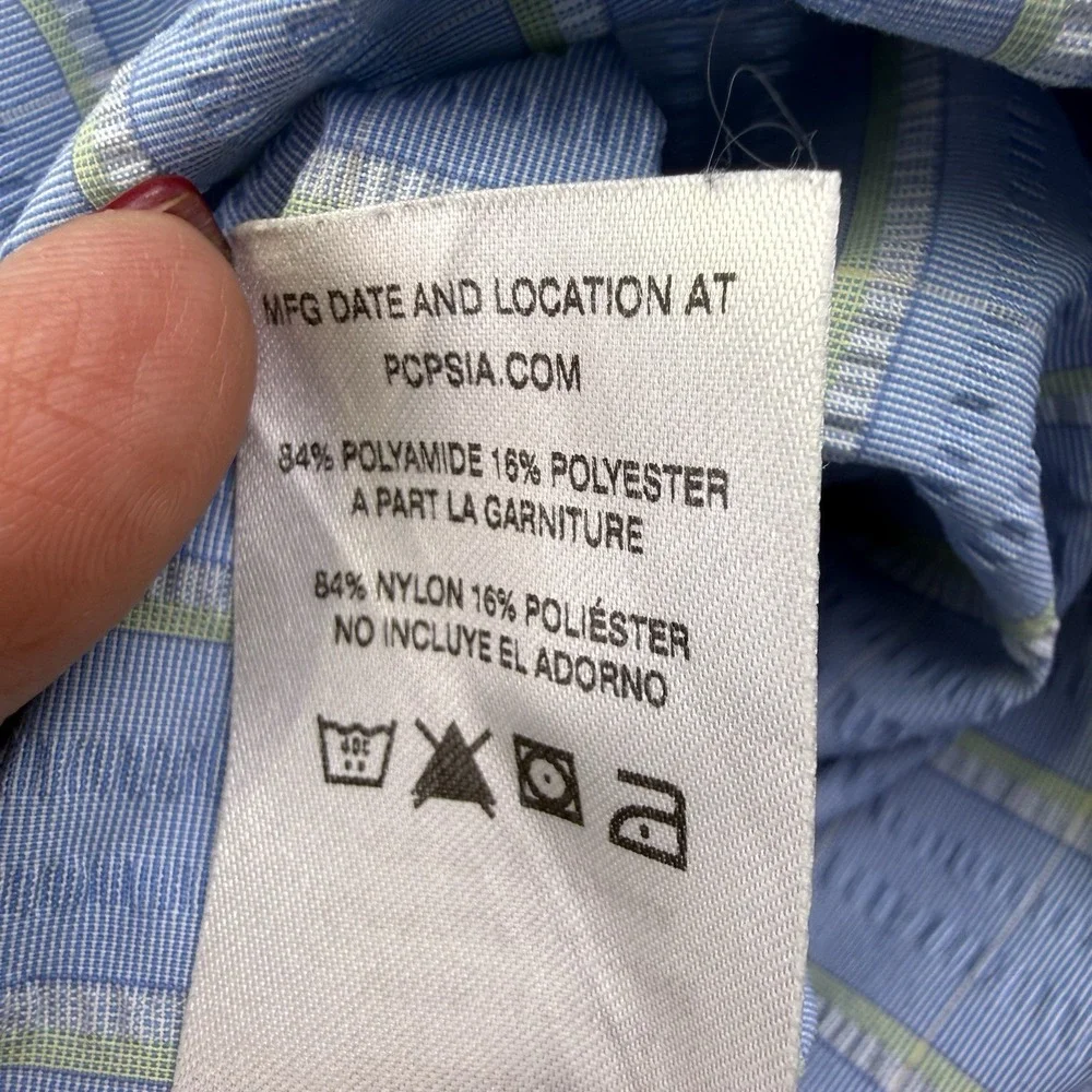 Patagonia Fishing Shirt‎ Mens XL Blue White Long Sleeve Zip Pockets Outdoors